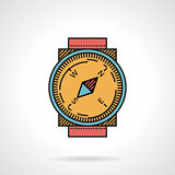 Classic compass flat color vector icon