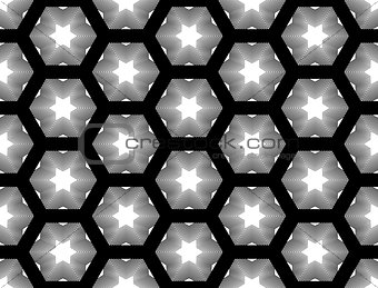 Design seamless monochrome star geometric pattern