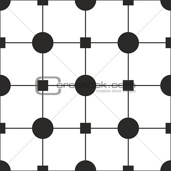 Tile black and white geometric vector pattern background
