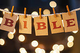 Bible Concept Clipped Cards and Lights