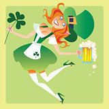 Girl elf on the feast day of St. Patrick