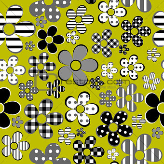 Patterned flowers background