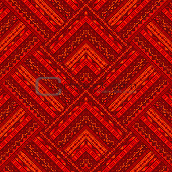 Red ethnic geometrical background