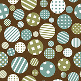 Seamless background with patterned round shapes