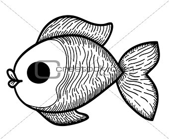 Cartoon Hand Drawn Fish