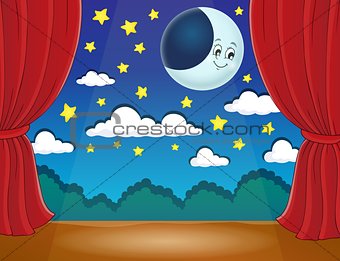 Stage with happy moon