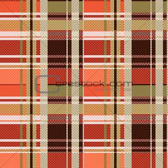 Tartan seamless texture mainly in brown hues 