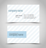 Business card set template. Blue and white color