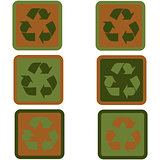 Recycling sign flat design