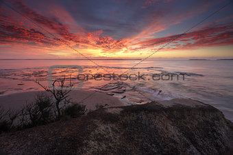 Spectacular sunrise over Plantation Point Vincentia
