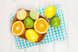 Citrus fruits. Oranges, limes and lemons