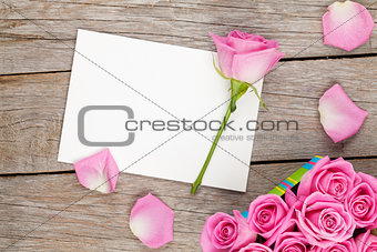 Valentines day greeting card or photo frame and gift box full of
