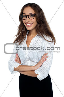 Portrait of a happy young businesswoman
