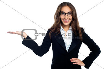 Happy successful businesswoman
