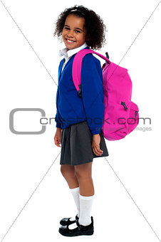 Curly haired elementary school girl