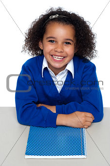 Cheerful African American student