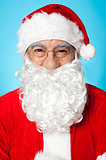 Profile shot of smiling Father Santa