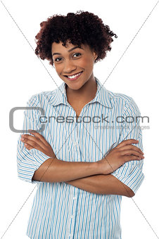 Isolated woman over white background