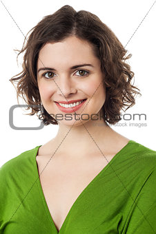 Pretty young smiling female model