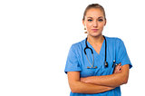 Confident female medical practitioner