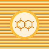 A molecule Chemical formula color flat icon