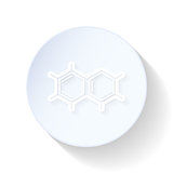A molecule Chemical formula thin lines icon
