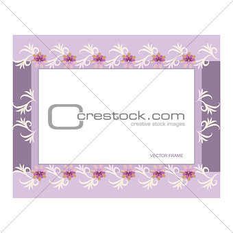 Rectangular floral frame