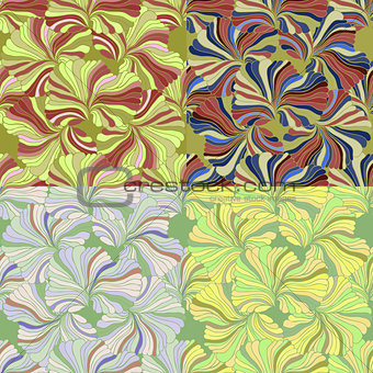 set of seamless patterns vector illustration