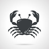Crab black vector icon
