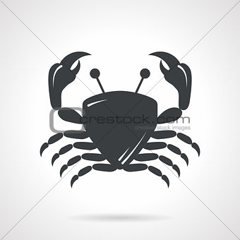 Crab black vector icon