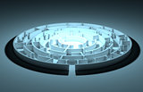 Illustration of round maze