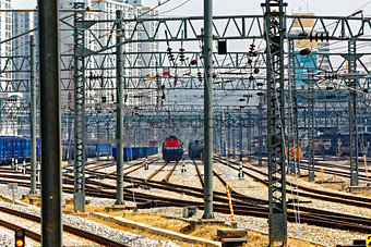 railway in seoul city at day
