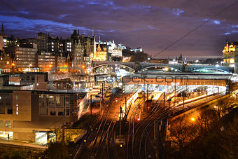 Edinburgh Castle and Royal Mile at Night