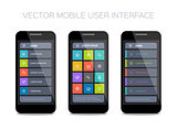 3 vector mobile user interface designs