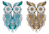dreamcatcher owl, vector