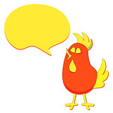 Cartoon Bird with Speech Bubble vector