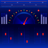 Abstract radio and music panel vector