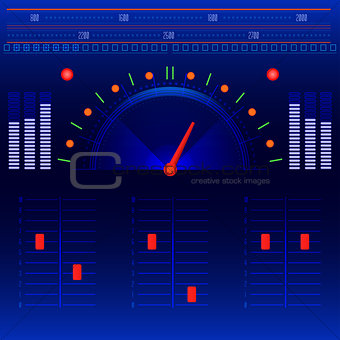 Abstract radio and music panel vector