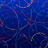 Abstract background with glowing rings vector