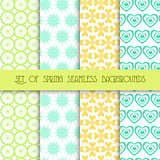 Set of seamless backgrounds vector