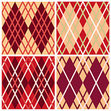 Four rhombic seamless patterns