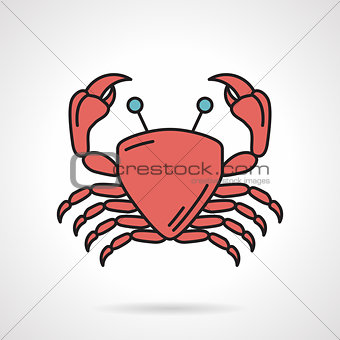 Red crab vector icon