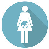 Pregnant woman flat icon