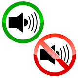 Vector audio speaker icons