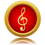 Music note sign icon.