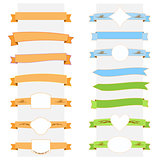  Vector illustration ribbon banner set