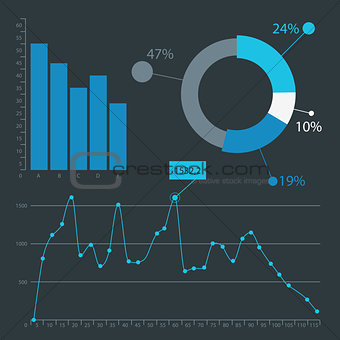 Abstract infographics templates collection