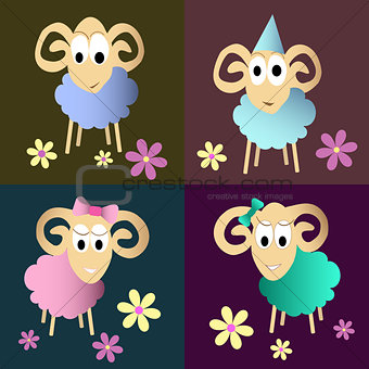 funny sheeps cartoon collection