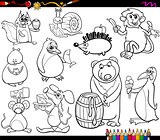 animals and food coloring page