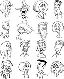 cartoon people characters faces